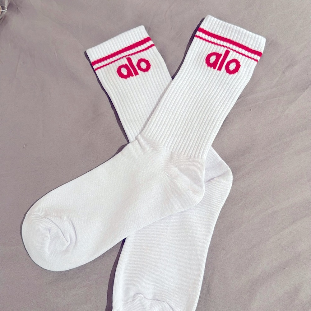 New, ALO yoga socks. White. Size S-M